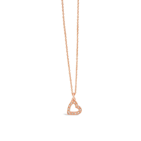 Small heart necklace sale rose gold