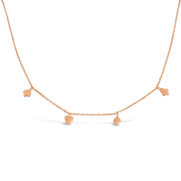 Charm Necklace - Rose Gold Vermeil