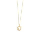 On Tilt Spade Necklace - Yellow Gold Vermeil & Diamonds
